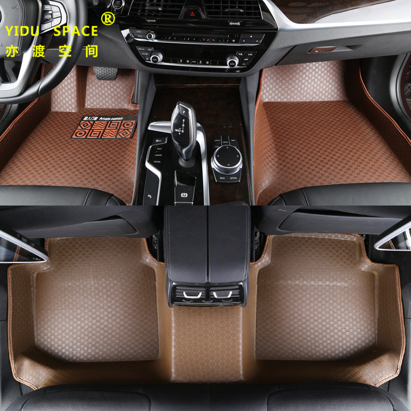 专车专用5D全包围热压棕色汽车脚垫汽车地毯垫